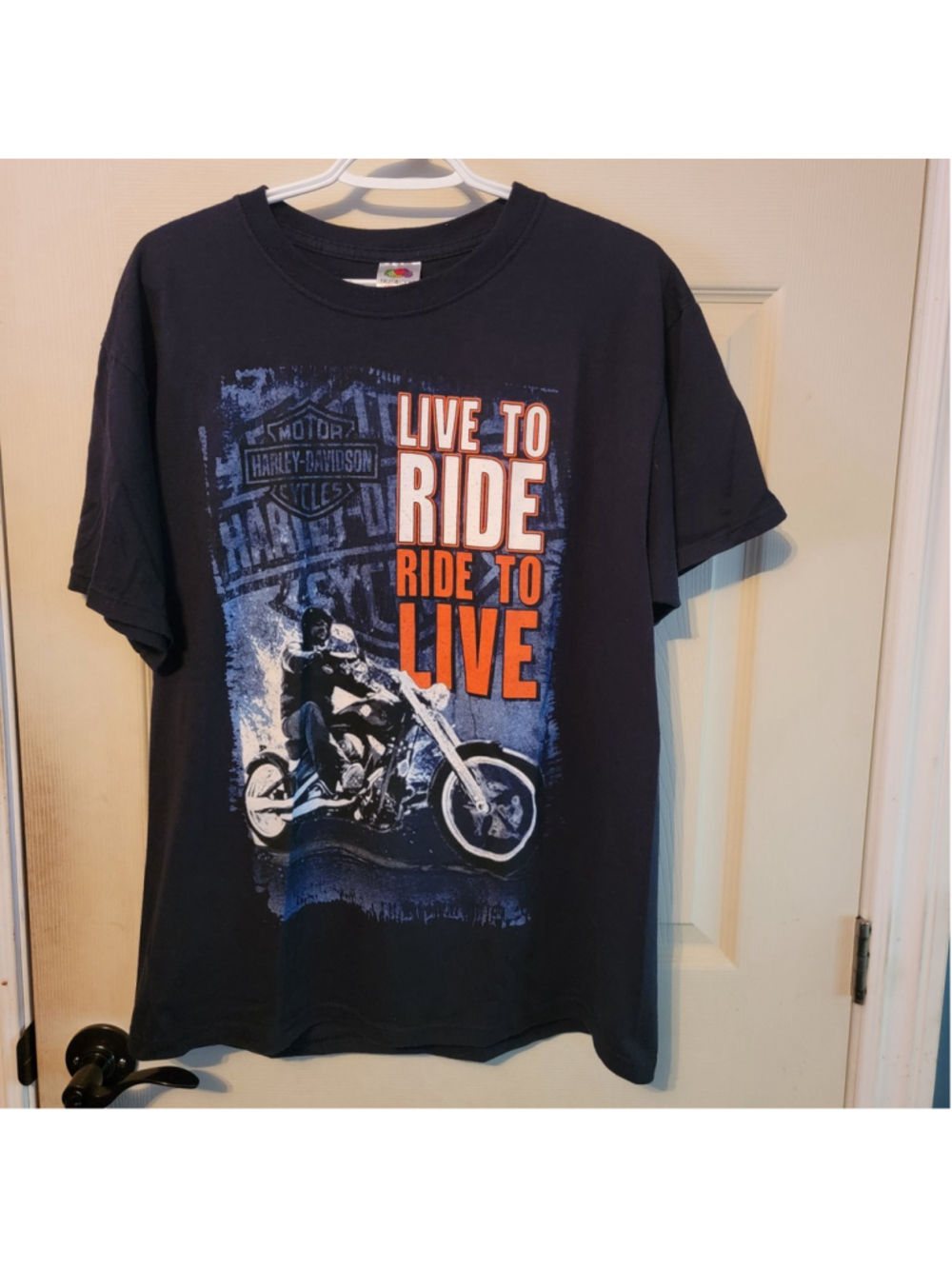 Vintage Y2K Live To Ride Ride To Live Harley Davidson T-Shirt Sz L - Picture 2 of 9